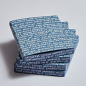 Preview: Nuuna, Notizbuch,Flex-Cover aus recyceltem Leder Seiten Punktraster, bedruckt blau-weiss, World Plays, style